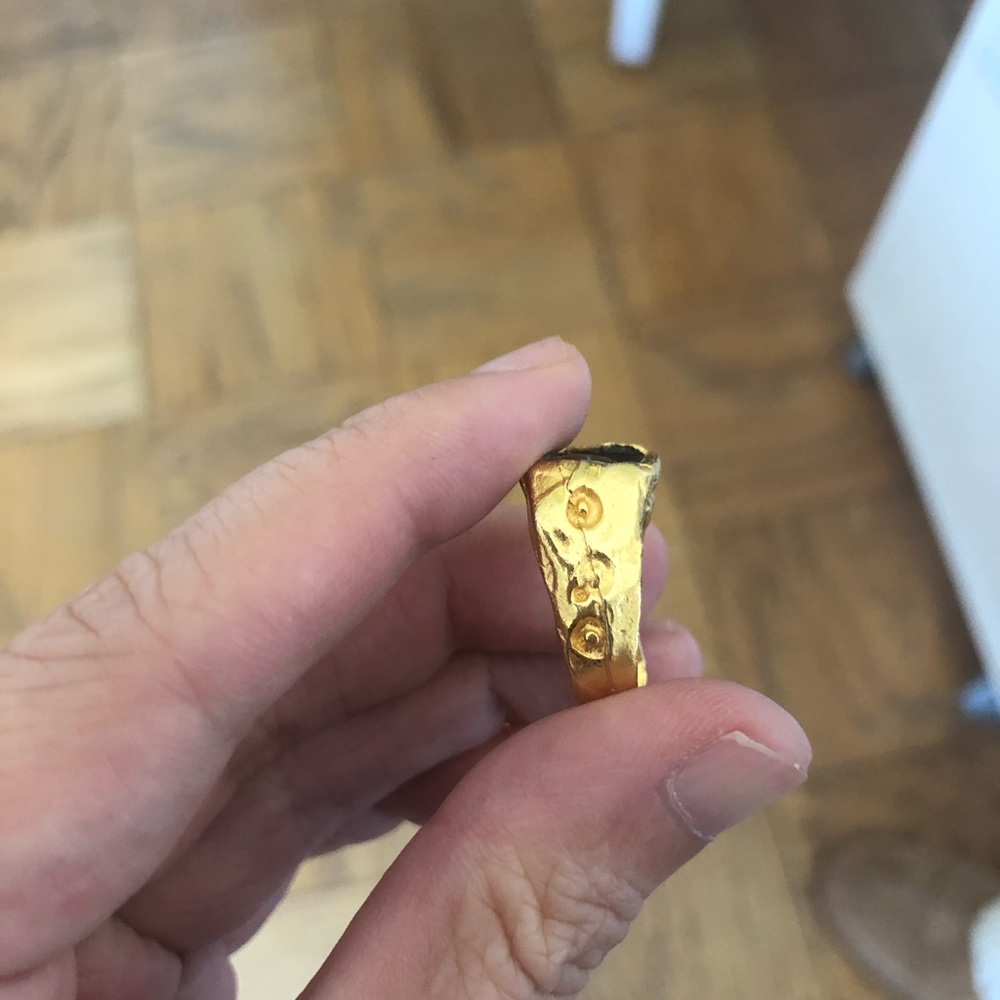 Gold brown/amber ring. Size 6.5 - Picture 5 of 6